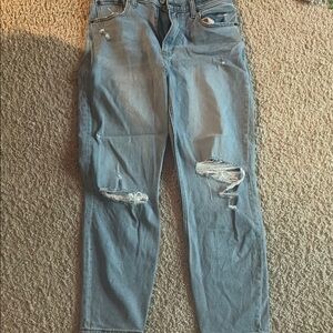 Abercrombie & Fitch Light Blue Distressed Jeans
